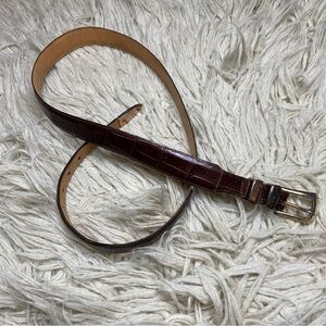 Martin Dingman Alligator Grain Italian Calfskin Leather Belt USA